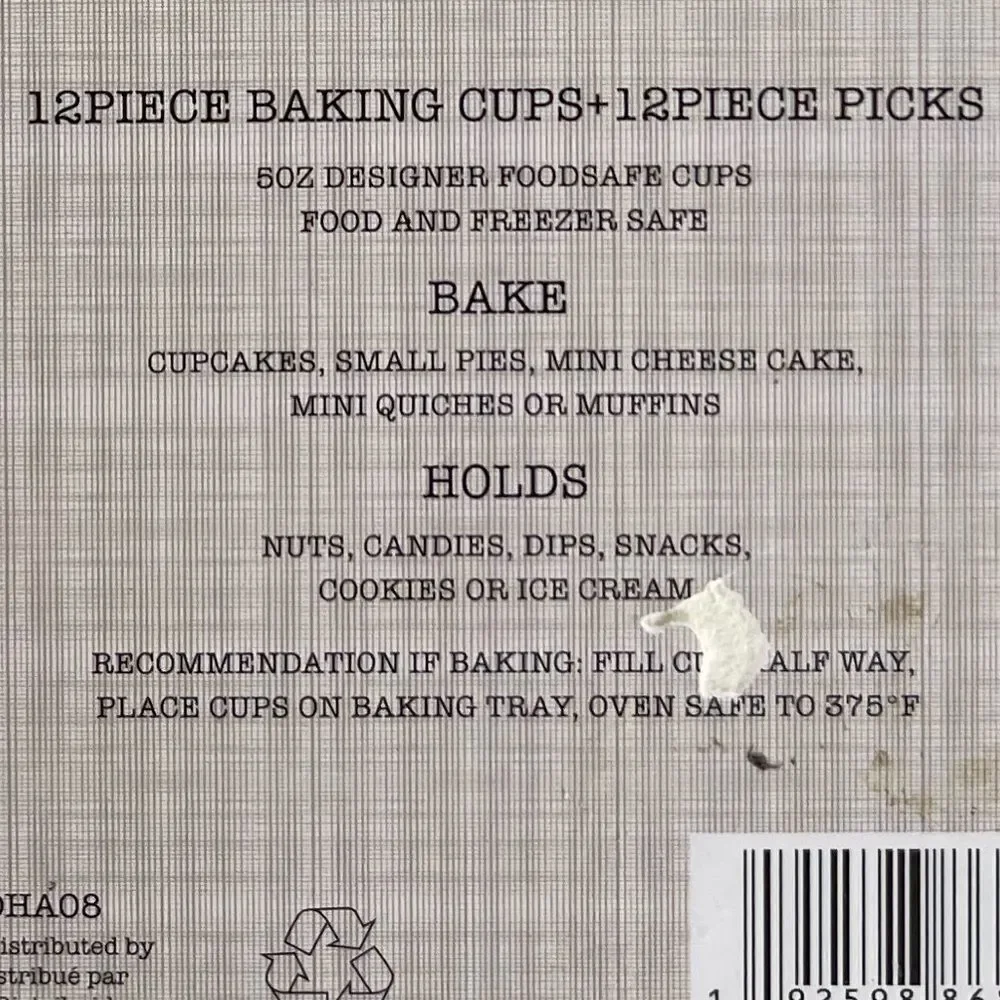 Rae Dunn 12 Piece Fall Sweet Fall & Count Blessings Cupcake Liners & Picks NWT